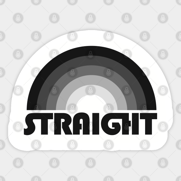 Straight Rainbow Straight Pride Sticker TeePublic